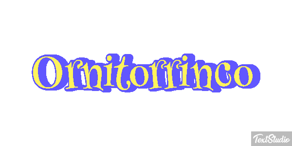 Ornitorrinco Tekst effect