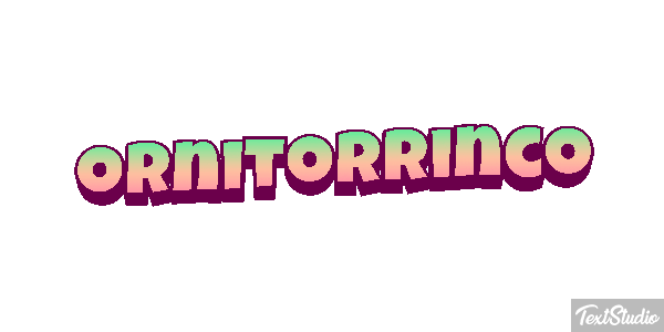 Ornitorrinco Tekst effect