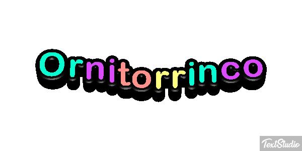 Ornitorrinco Tekst effect