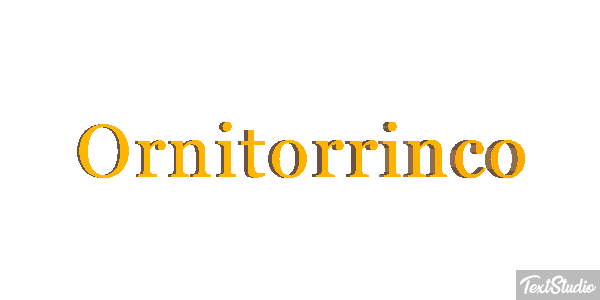 Ornitorrinco Tekst effect