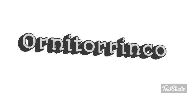 Ornitorrinco Tekst effect