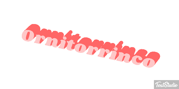 Ornitorrinco Tekst effect