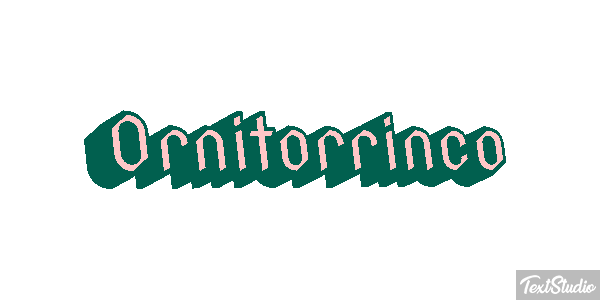 Ornitorrinco Tekst effect