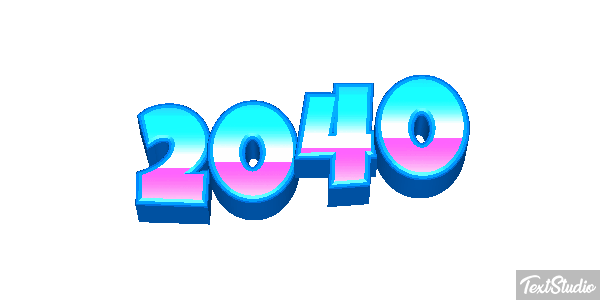 2040 Text effect