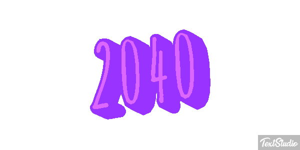 2040 Text effect