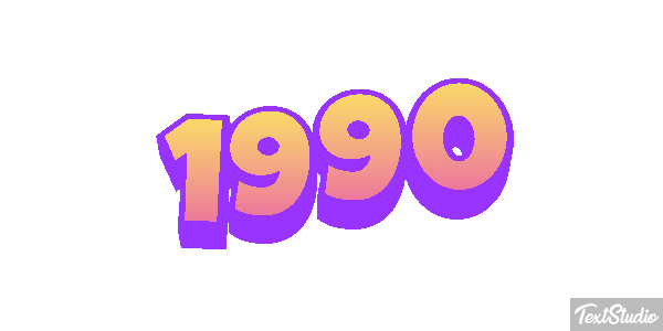 1990 Text effect