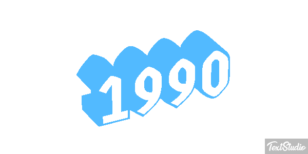 1990 Text effect