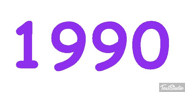 1990 Text effect
