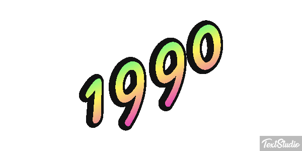 1990 Text effect