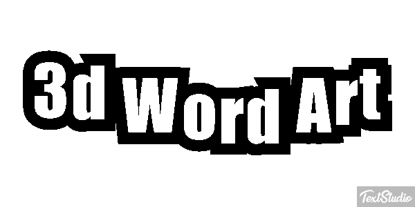 3d Word Art Efekt tekstowy