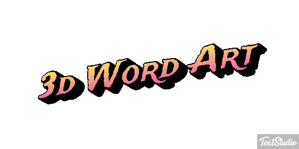 3d Word Art Efekt tekstowy