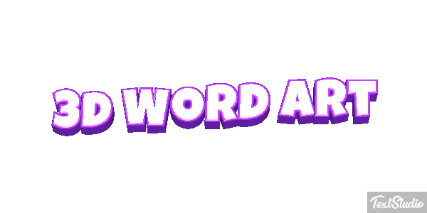 3d Word Art Efekt tekstowy