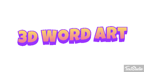 3d Word Art Efekt tekstowy