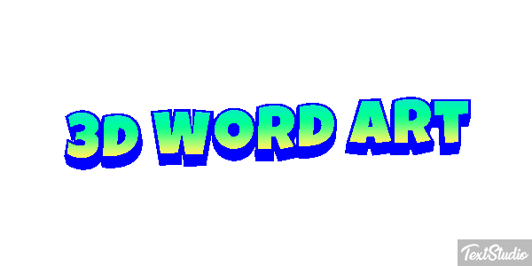 3d Word Art Efekt tekstowy