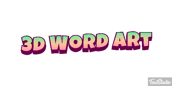 3d Word Art Efekt tekstowy