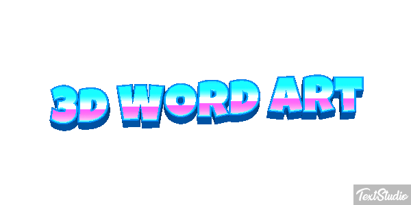 3d Word Art Efekt tekstowy