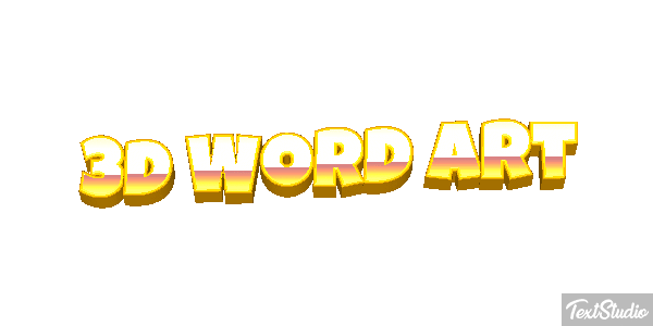 3d Word Art Efekt tekstowy