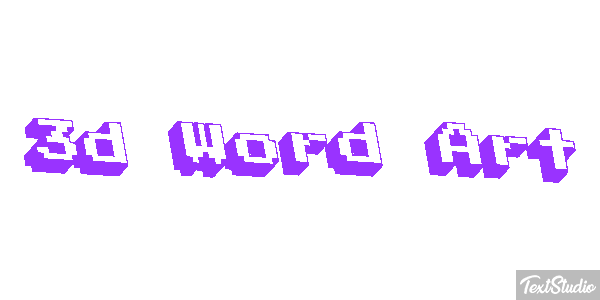 3d Word Art Efekt tekstowy