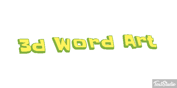 3d Word Art Efekt tekstowy