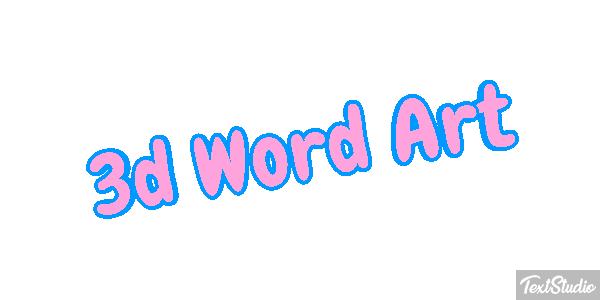 3d Word Art Efekt tekstowy