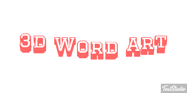 3d Word Art Efekt tekstowy