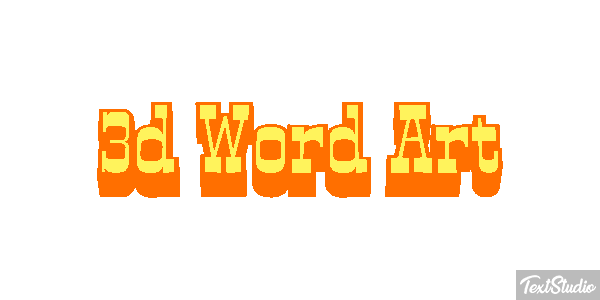 3d Word Art Efekt tekstowy