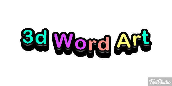 3d Word Art Efekt tekstowy
