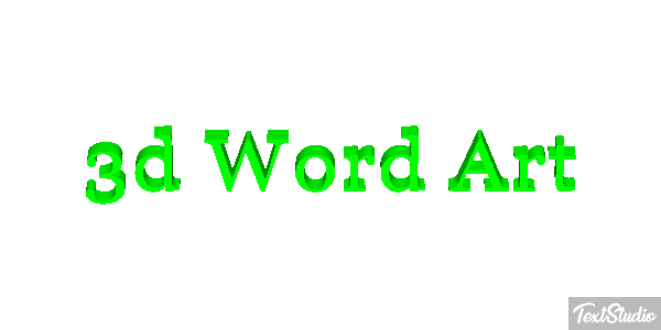 3d Word Art Efekt tekstowy