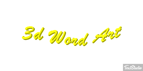 3d Word Art Efekt tekstowy