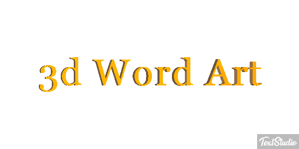 3d Word Art Efekt tekstowy
