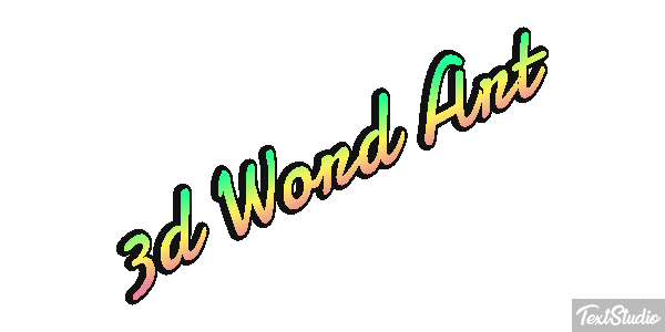 3d Word Art Efekt tekstowy