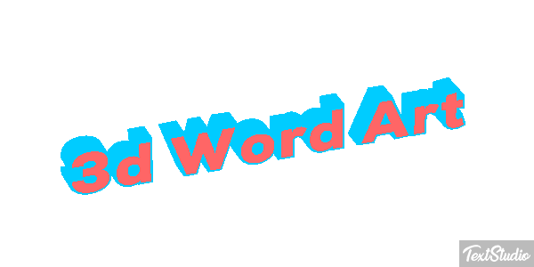 3d Word Art Efekt tekstowy