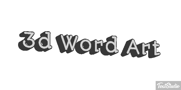 3d Word Art Efekt tekstowy