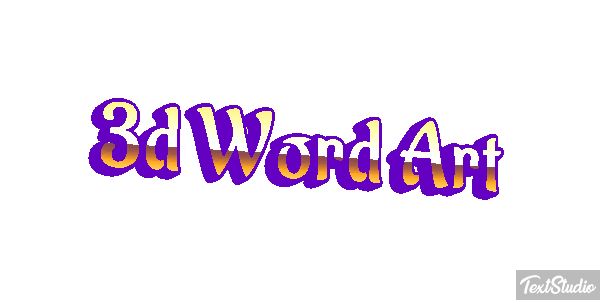 3d Word Art Efekt tekstowy
