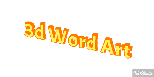 3d Word Art Efekt tekstowy
