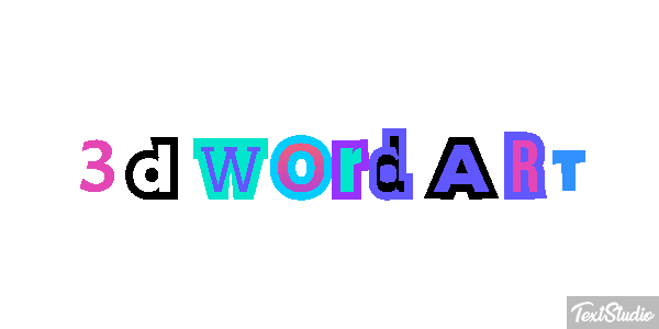 3d Word Art Efekt tekstowy