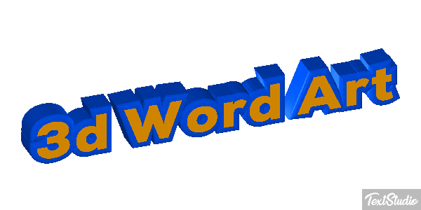 3d Word Art Efekt tekstowy