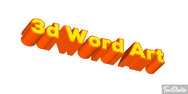 3d Word Art Efekt tekstowy