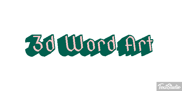 3d Word Art Efekt tekstowy