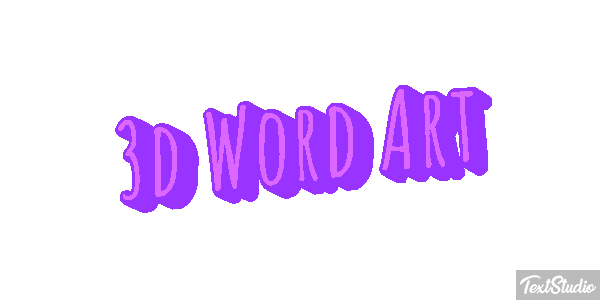 3d Word Art Efekt tekstowy