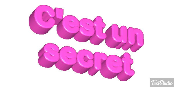C'est un secret Effet de texte