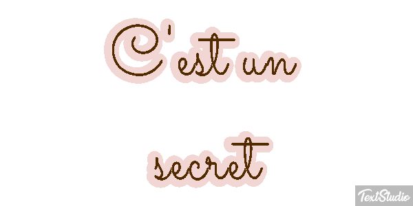 C'est un secret Effet de texte