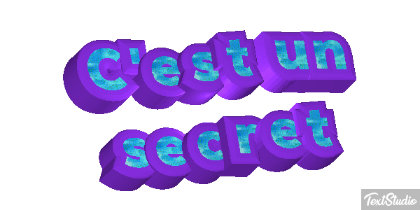 C'est un secret Effet de texte