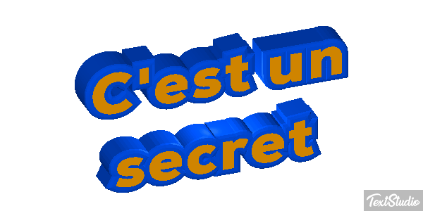 C'est un secret Effet de texte