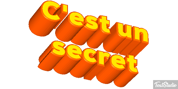 C'est un secret Effet de texte