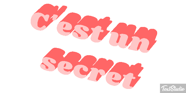 C'est un secret Effet de texte