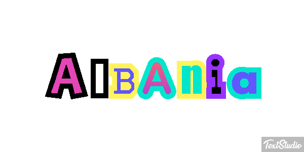 Albania Text effect