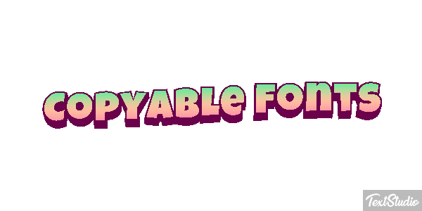Copyable Fonts Effet de texte