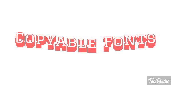 Copyable Fonts Effet de texte
