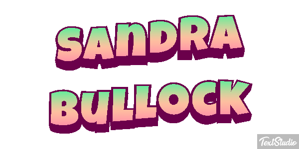 Sandra Bullock Text effect